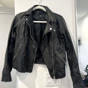Madewell washed leather motorcycle jacket
